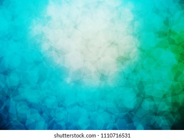 Dark Blue, Green vector hexagon mosaic pattern. Colorful abstract illustration with gradient. A completely new template for your business design.