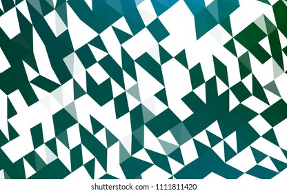 Dark Blue, Green vector hexagon mosaic cover. A vague abstract illustration with gradient. Brand new style for your business design.