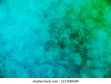 Dark Blue, Green vector hexagon mosaic pattern. Modern geometrical abstract illustration with gradient. The best hexagonal design for your business.