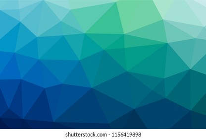 Dark Blue, Green vector hexagon mosaic texture. Glitter abstract illustration with an elegant design. A new texture for your design.