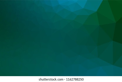 Dark Blue, Green vector hexagon mosaic texture. Colorful illustration in abstract style with gradient. The polygonal design can be used for your web site.