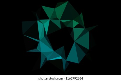 Dark Blue, Green vector hexagon mosaic cover. A sample with polygonal shapes. The template can be used as a background for cell phones.