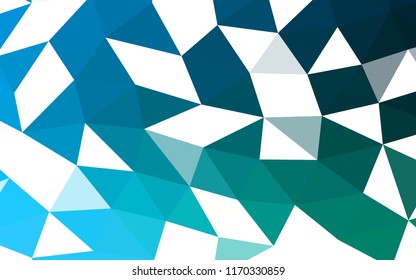 Dark Blue, Green vector hexagon mosaic triangle mosaic. Colorful abstract illustration with gradient. The best triangular design for your business.