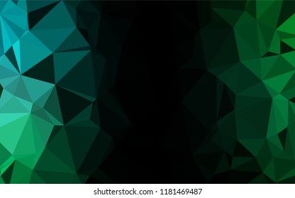 Dark Blue, Green vector hexagon mosaic texture. Creative geometric illustration in Origami style with gradient. The elegant pattern can be used as part of a brand book.