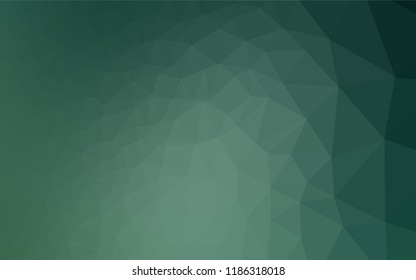Dark Blue, Green vector hexagon mosaic template. A completely new color illustration in a vague style. A completely new design for your business.