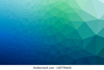 Dark Blue, Green vector hexagon mosaic template. Colorful illustration in abstract style with gradient. The completely new template can be used for your brand book.