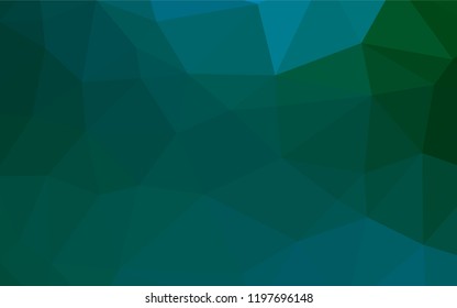 Dark Blue, Green vector hexagon mosaic template. Modern geometrical abstract illustration with gradient. Brand new style for your business design.