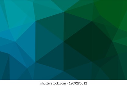 Dark Blue, Green vector hexagon mosaic texture. An elegant bright illustration with gradient. A completely new design for your business.