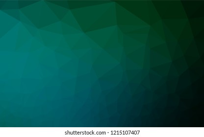 Dark Blue, Green vector hexagon mosaic cover. Colorful illustration in abstract style with gradient. A completely new design for your business.