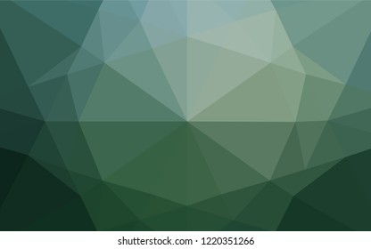 Dark Blue, Green vector hexagon mosaic template. An elegant bright illustration with gradient. A new texture for your design.
