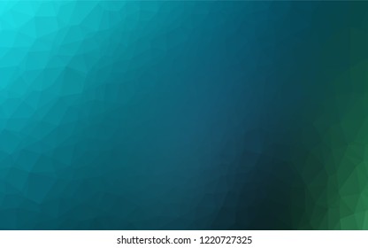 Dark Blue, Green vector hexagon mosaic texture. A vague abstract illustration with gradient. Brand new style for your business design.