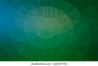 Dark Blue, Green vector hexagon mosaic cover. Colorful abstract illustration with gradient. The completely new template can be used for your brand book.