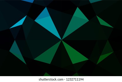 Dark Blue, Green vector hexagon mosaic cover. Colorful illustration in abstract style with gradient. Brand new design for your business.