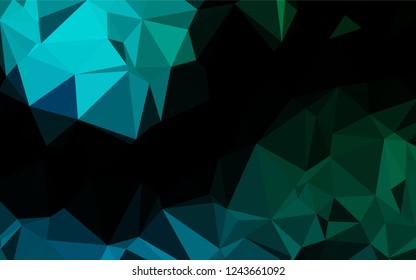 Dark Blue, Green vector hexagon mosaic texture. Colorful illustration in abstract style with gradient. The elegant pattern can be used as part of a brand book.