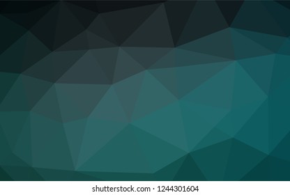 Dark Blue, Green vector hexagon mosaic texture. Modern geometrical abstract illustration with gradient. Brand new style for your business design.