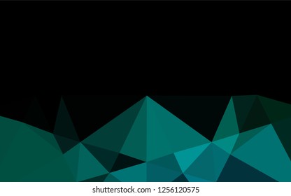 Dark Blue, Green vector hexagon mosaic template. Creative geometric illustration in Origami style with gradient. Brand new design for your business.