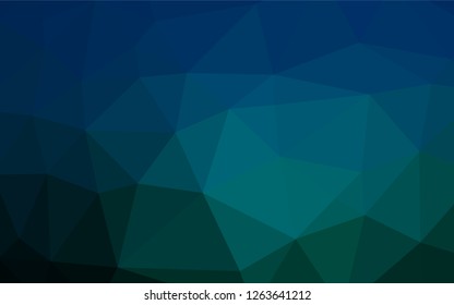 Dark Blue, Green vector hexagon mosaic cover. Glitter abstract illustration with an elegant design. The completely new template can be used for your brand book.