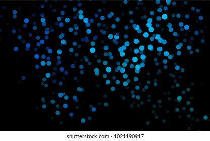 Dark Blue, Green vector illustration which consist of circles. Dotted gradient design for your business. Creative geometric background in halftone style with colored spots.