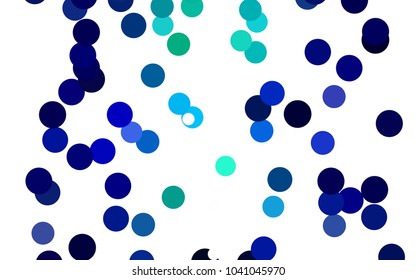 Dark Blue, Green vector illustration which consist of circles. Dotted gradient design for your business. Creative geometric background in halftone style with colored spots.
