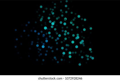 Dark Blue, Green vector illustration which consist of circles. Dotted gradient design for your business. Creative geometric background in halftone style with colored spots.
