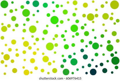Dark Blue, Green vector illustration which consist of circles. Dotted gradient design for your business. Creative geometric background in halftone style with colored spots.