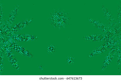 Dark Blue, Green vector illustration which consist of circles. Dotted gradient design for your business. Creative geometric background in halftone style with colored spots.