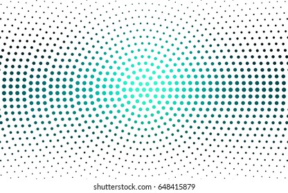 Dark Blue, Green vector illustration which consist of circles. Dotted gradient design for your business. Creative geometric background in halftone style with colored spots.