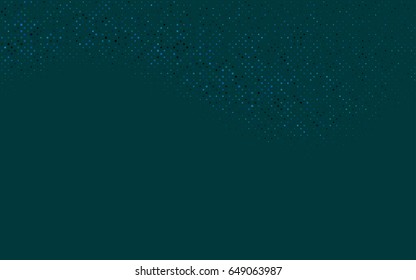 Dark Blue, Green vector illustration which consist of circles. Dotted gradient design for your business. Creative geometric background in halftone style with colored spots.