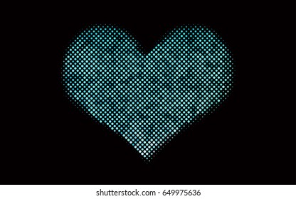 Dark Blue, Green vector illustration which consist of circles. Dotted gradient design for your business. Creative geometric background in halftone style with colored spots.