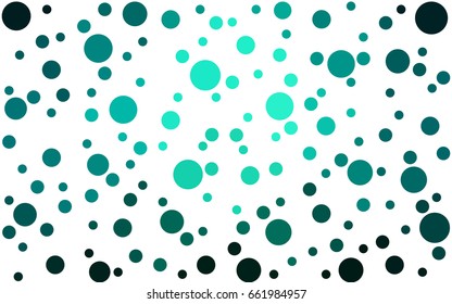 Dark Blue, Green vector illustration which consist of circles. Dotted gradient design for your business. Creative geometric background in halftone style with colored spots.