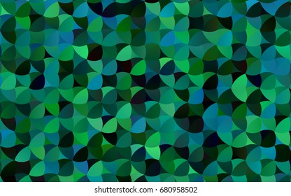 Dark Blue, Green vector illustration which consist of circles. Dotted gradient design for your business. Creative geometric background in halftone style with colored spots.