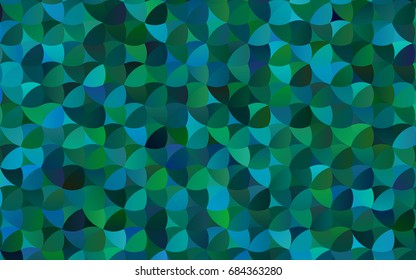 Dark Blue, Green vector illustration which consist of circles. Dotted gradient design for your business. Creative geometric background in halftone style with colored spots.