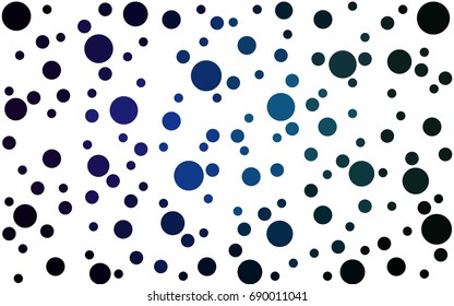 Dark Blue, Green vector illustration which consist of circles. Dotted gradient design for your business. Creative geometric background in halftone style with colored spots.