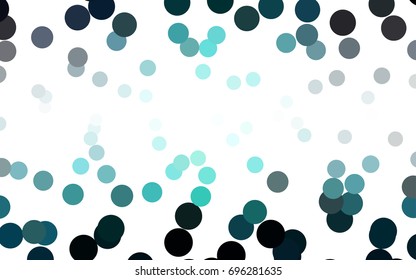 Dark Blue, Green vector illustration which consist of circles. Dotted gradient design for your business. Creative geometric background in halftone style with colored spots.