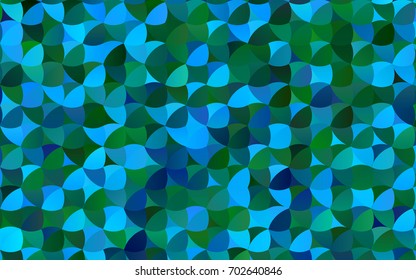 Dark Blue, Green vector illustration which consist of circles. Dotted gradient design for your business. Creative geometric background in halftone style with colored spots.