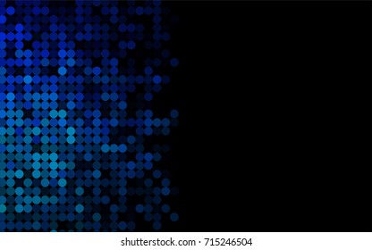 Dark Blue, Green vector illustration which consist of circles. Dotted gradient design for your business. Creative geometric background in halftone style with colored spots.