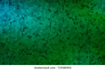 Dark Blue, Green vector illustration which consist of circles. Dotted gradient design for your business. Creative geometric background in halftone style with colored spots.