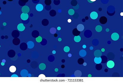 Dark Blue, Green vector illustration which consist of circles. Dotted gradient design for your business. Creative geometric background in halftone style with colored spots.
