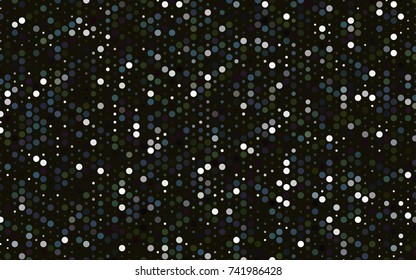 Dark Blue, Green vector illustration which consist of circles. Dotted gradient design for your business. Creative geometric background in halftone style with colored spots.