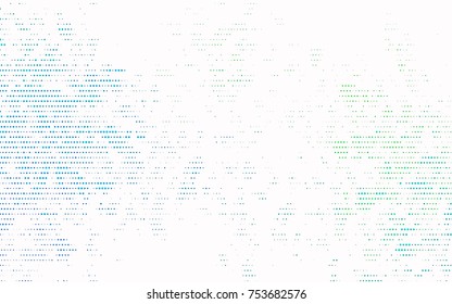 Dark Blue, Green vector illustration which consist of circles. Dotted gradient design for your business. Creative geometric background in halftone style with colored spots.