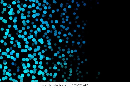 Dark Blue, Green vector illustration which consist of circles. Dotted gradient design for your business. Creative geometric background in halftone style with colored spots.