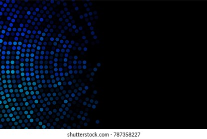 Dark Blue, Green vector illustration which consist of circles. Dotted gradient design for your business. Creative geometric background in halftone style with colored spots.