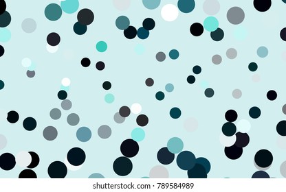 Dark Blue, Green vector illustration which consist of circles. Dotted gradient design for your business. Creative geometric background in halftone style with colored spots.