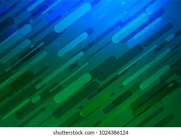 Dark Blue, Green vector indian curved pattern. Glitter abstract illustration with doodles and Zen tangles. Brand-new design for your business.