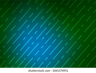 Dark Blue, Green vector indian curved background. Creative illustration in blurred style with doodles and Zen tangles. The best blurred design for your business.