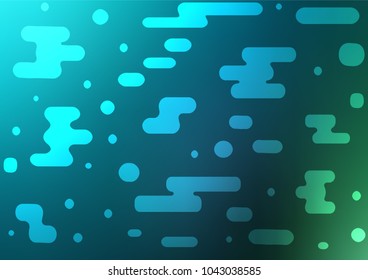 Dark Blue, Green vector indian curved background. Doodles on blurred abstract background with gradient. The textured pattern can be used for website.