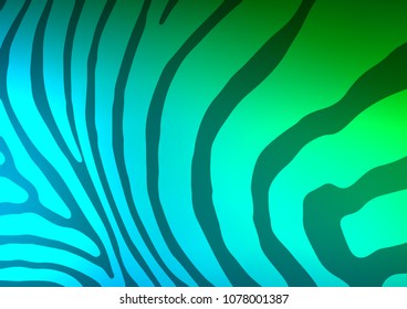 Dark Blue, Green vector indian curved template. Creative illustration in blurred style with doodles and Zen tangles. Hand painted design for web, wrapping, wallpaper.