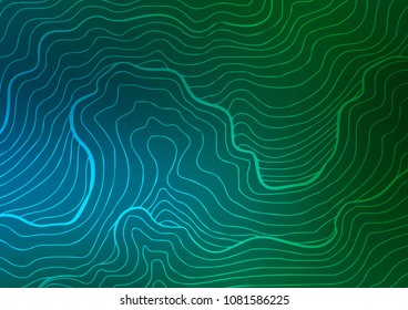 Dark Blue, Green vector indian curved template. A completely new color illustration in doodle style. Brand-new design for your business.