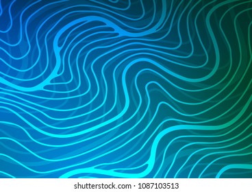 Dark Blue, Green vector indian curved template. A completely new color illustration in doodle style. The pattern can be used for heads of websites and designs.