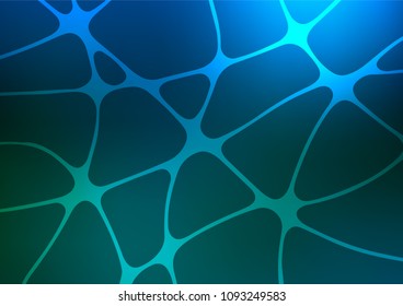 Dark Blue, Green vector indian curved texture. Sketchy hand drawn doodles on blurred background. The pattern can be used for coloring books and pages for kids.
